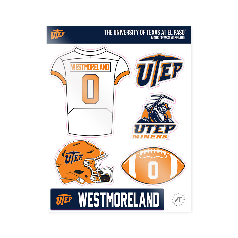 UTEP - NCAA Football : Maurice Westmoreland - Sticker Sheet-0