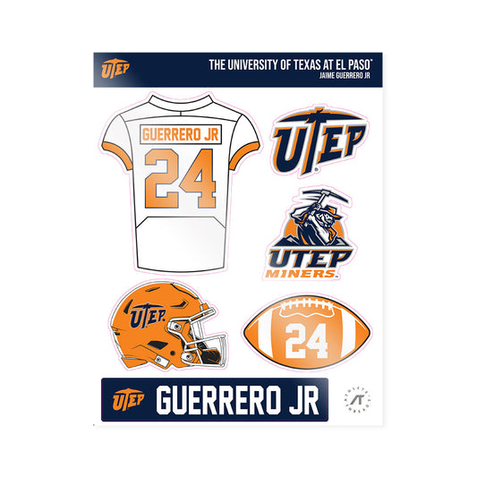 UTEP - NCAA Football : Jaime Guerrero Jr - Sticker Sheet-0