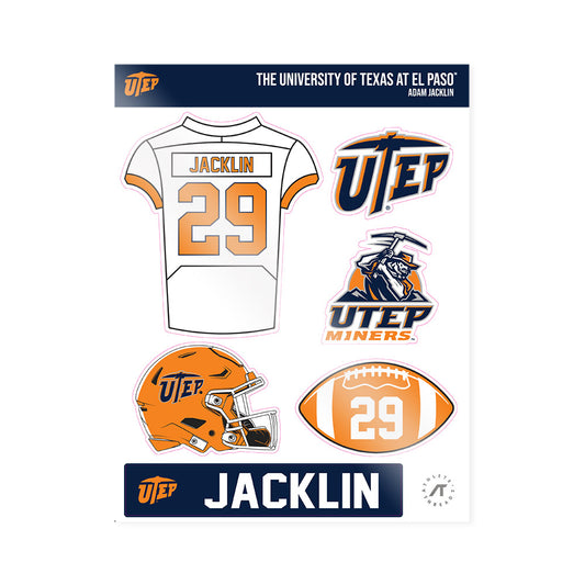 UTEP - NCAA Football : Adam Jacklin - Sticker Sheet-0