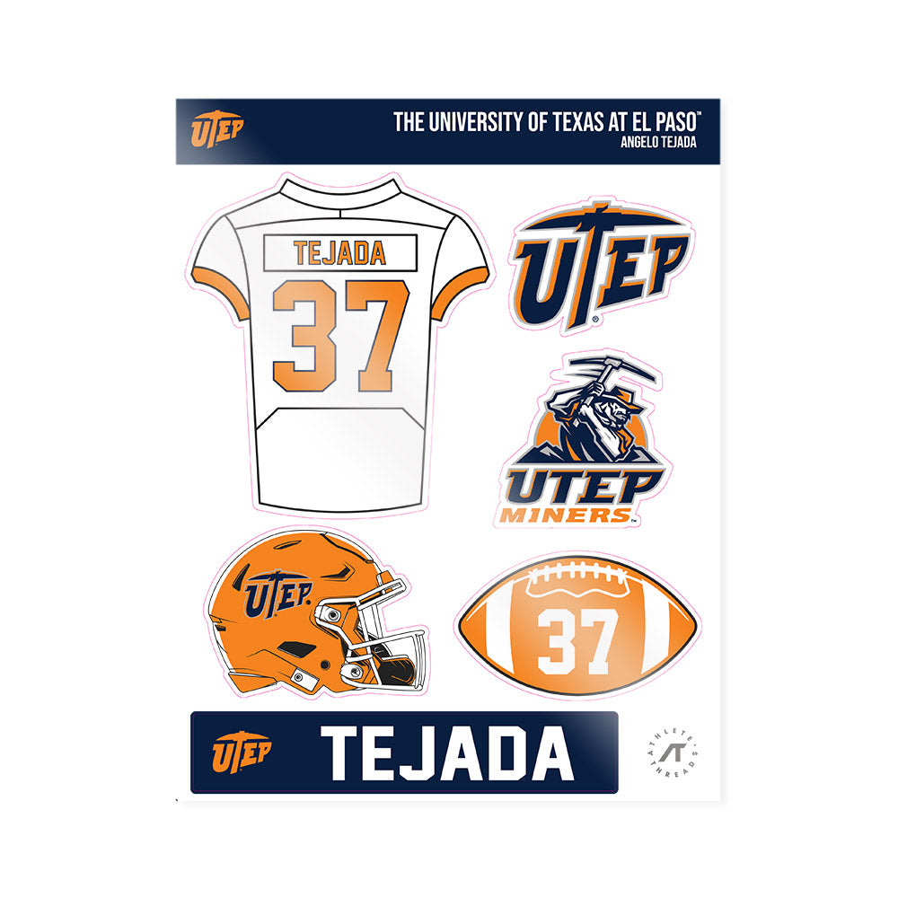 UTEP - NCAA Football : Angelo Tejada - Sticker Sheet-0