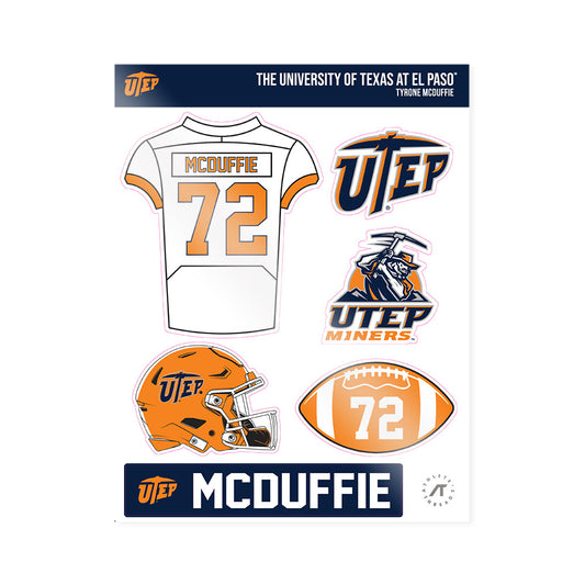 UTEP - NCAA Football : Tyrone McDuffie - Sticker Sheet-0