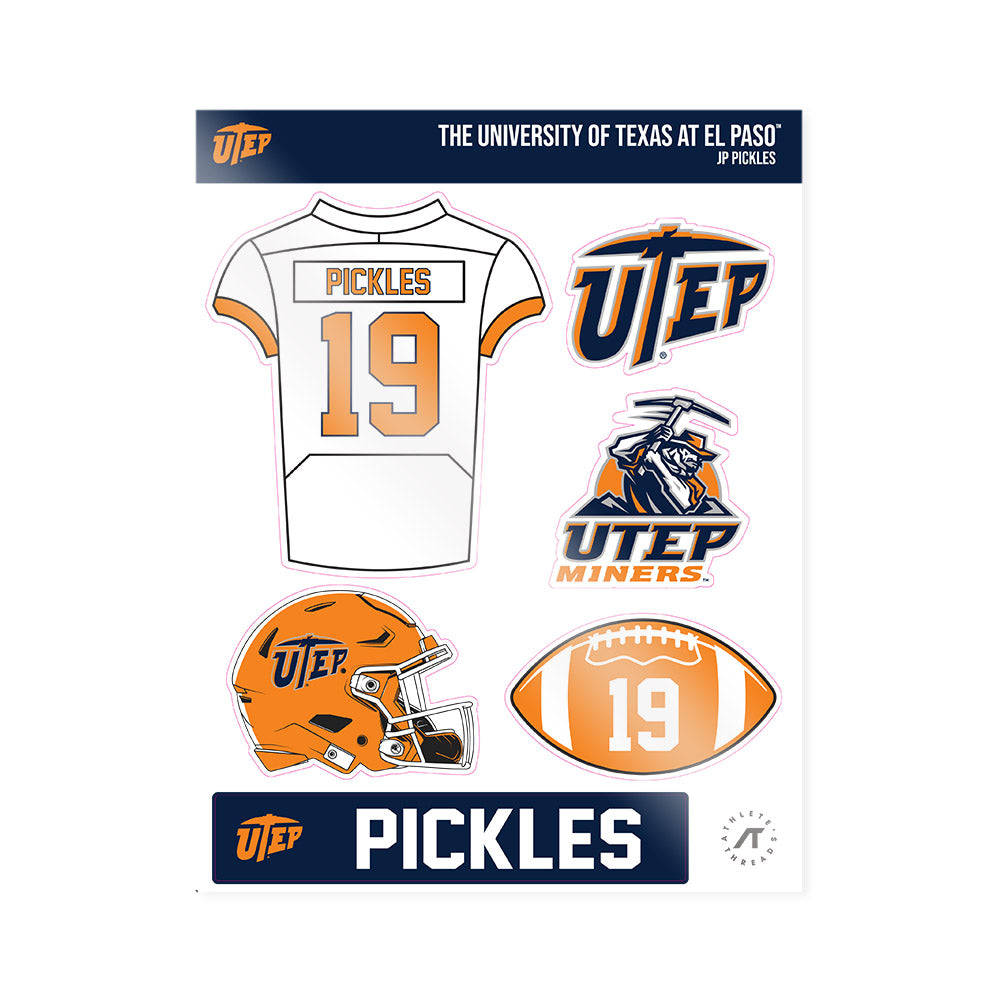 UTEP - NCAA Football : JP Pickles - Sticker Sheet-0