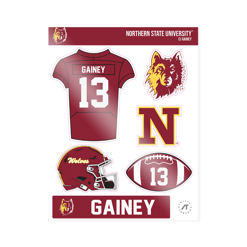 NSU - NCAA Football : Cj Gainey - Sticker Sheet-0