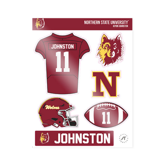 NSU - NCAA Football : Kiyon Johnston - Sticker Sheet-0