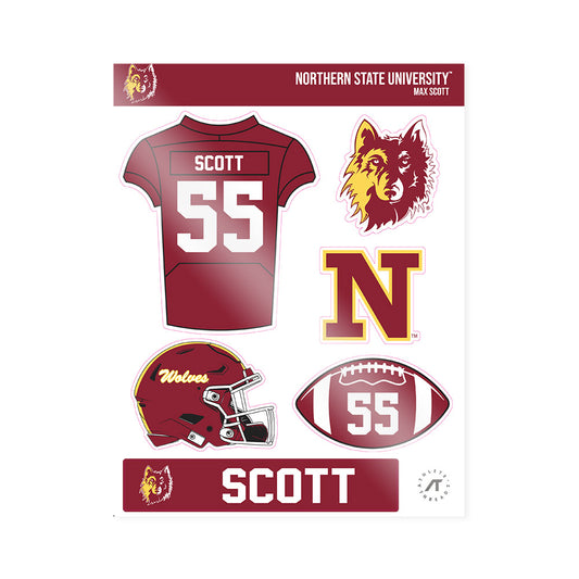 NSU - NCAA Football : max scott - Sticker Sheet-0