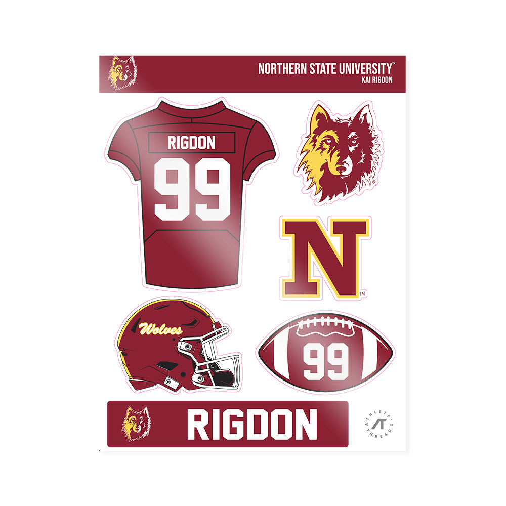NSU - NCAA Football : Kai Rigdon - Sticker Sheet-0