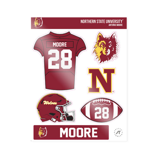NSU - NCAA Football : Antonio Moore - Sticker Sheet-0