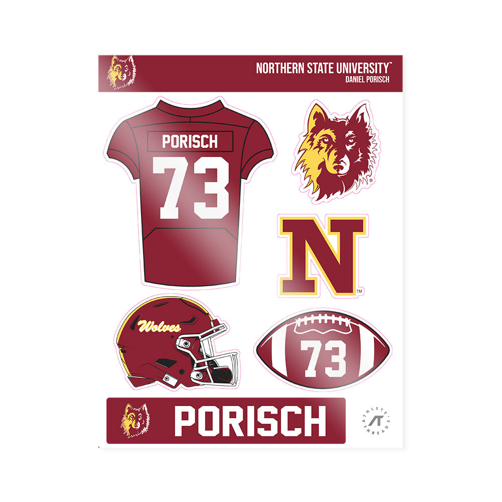 NSU - NCAA Football : Daniel Porisch - Sticker Sheet-0
