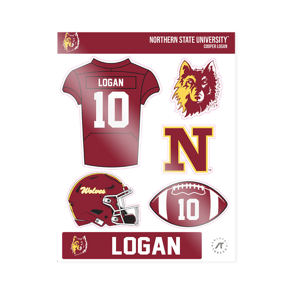 NSU - NCAA Football : Cooper Logan - Sticker Sheet-0