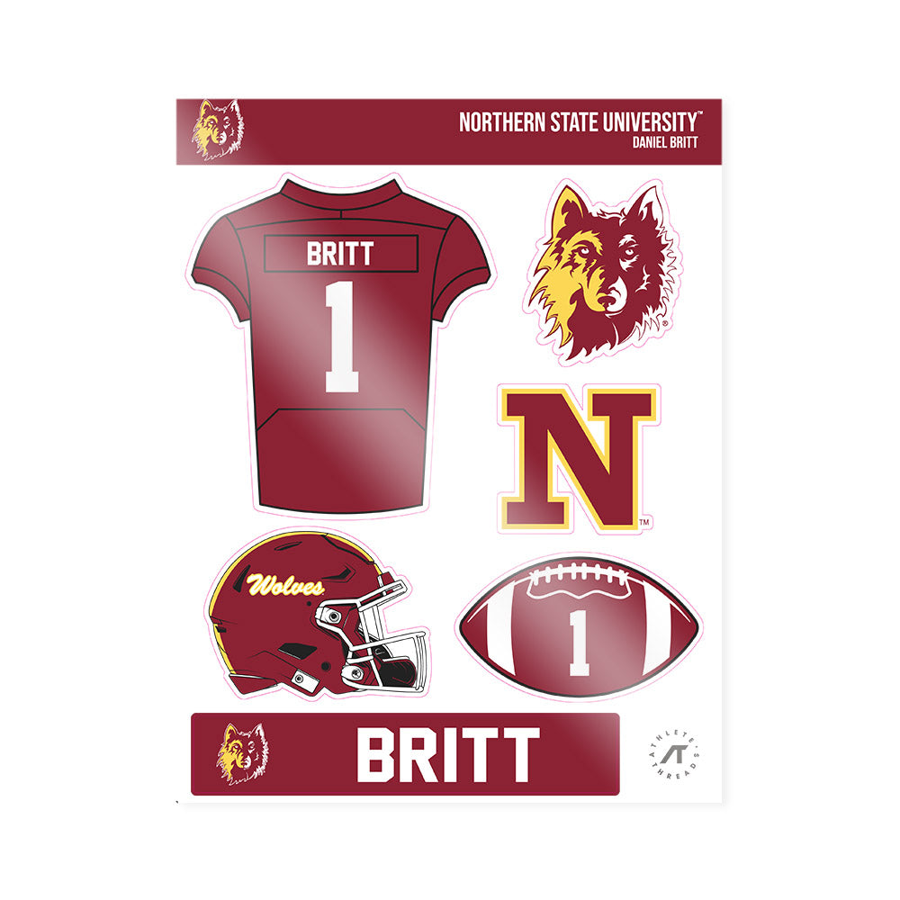 NSU - NCAA Football : Daniel Britt - Sticker Sheet-0