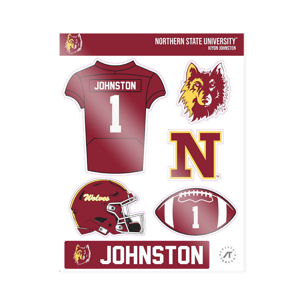 NSU - NCAA Football : Kiyon Johnston - Sticker Sheet-0