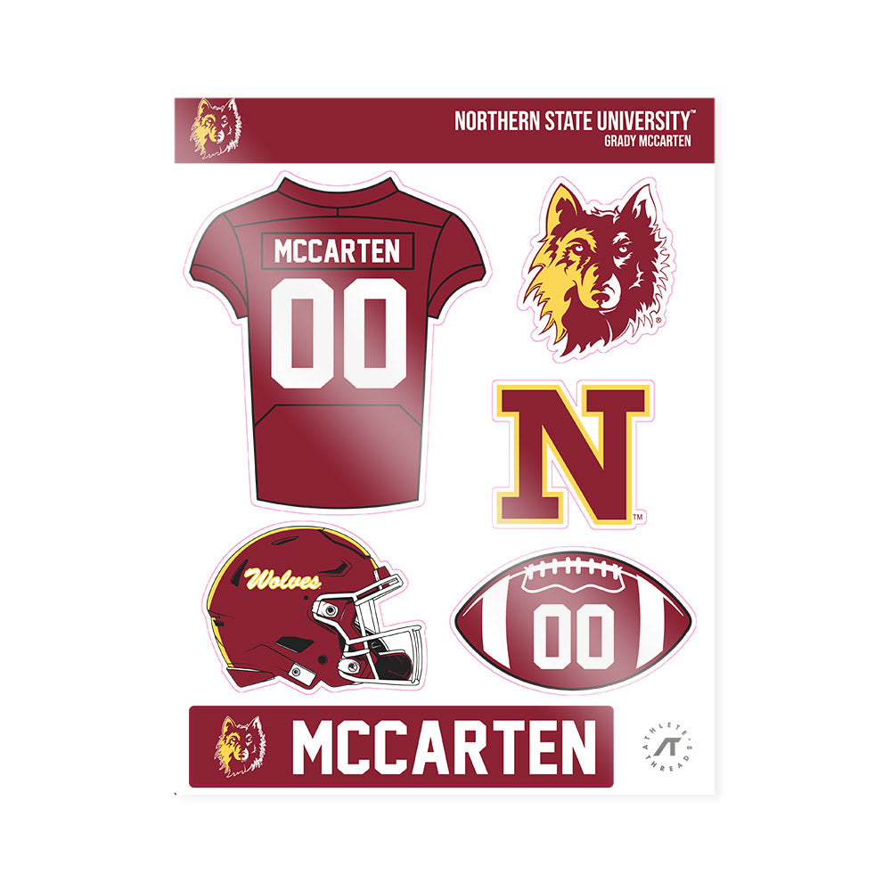 NSU - NCAA Football : Grady McCarten - Sticker Sheet-0