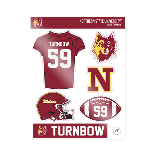 NSU - NCAA Football : Kaydn Turnbow - Sticker Sheet-0
