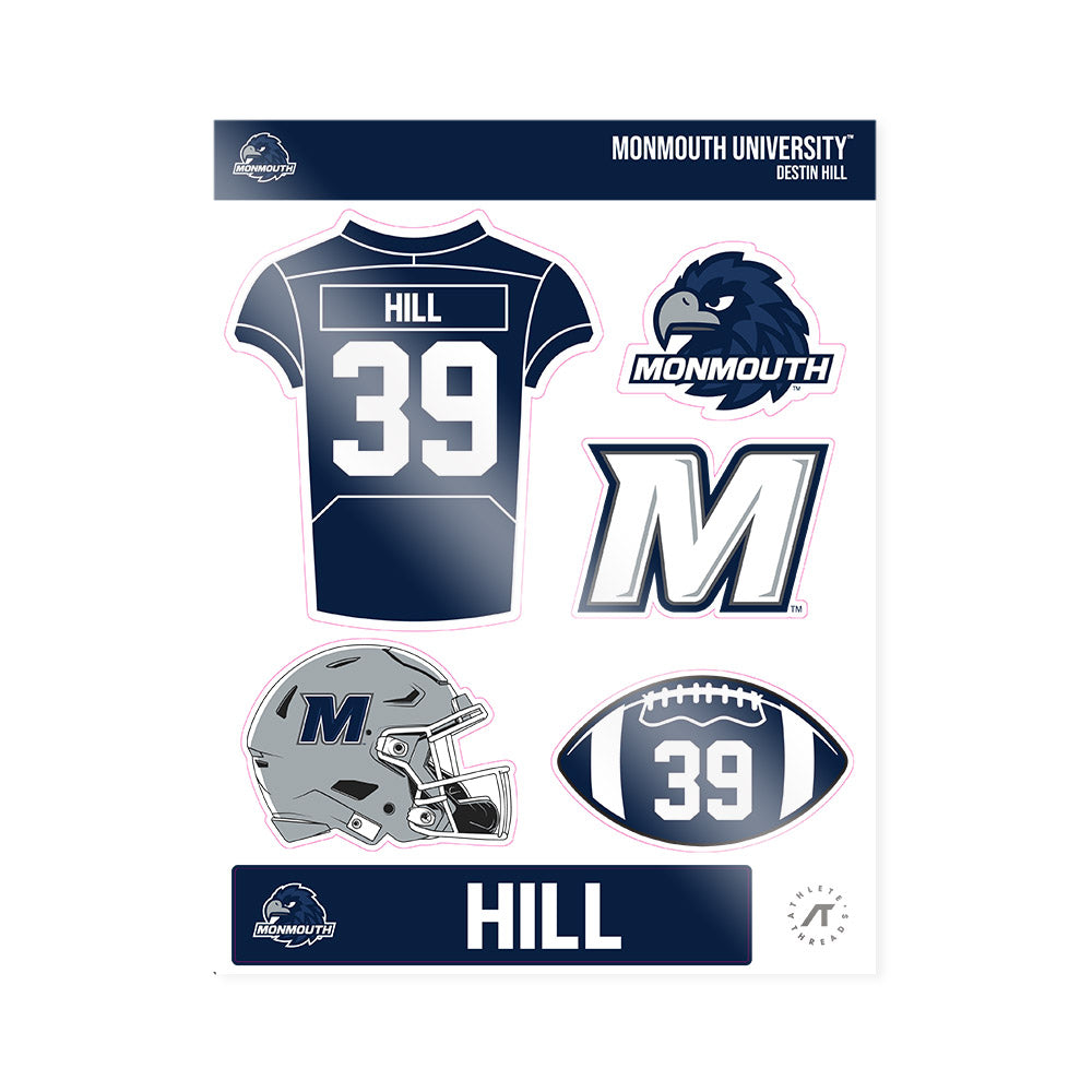 Monmouth - NCAA Football : Destin Hill - Sticker Sheet-0