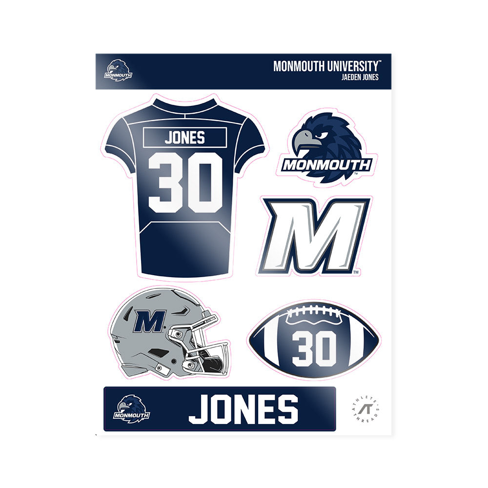 Monmouth - NCAA Football : Jaeden Jones - Sticker Sheet-0