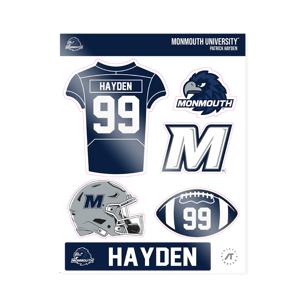 Monmouth - NCAA Football : Patrick Hayden - Sticker Sheet-0