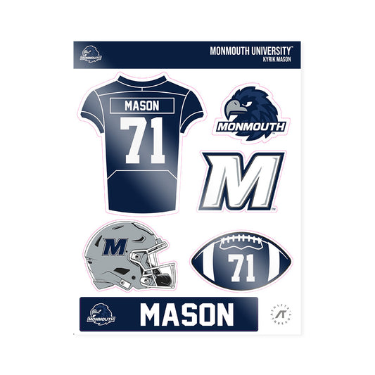 Monmouth - NCAA Football : Kyrik Mason - Sticker Sheet-0