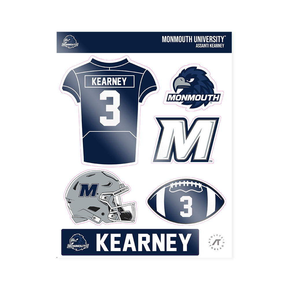 Monmouth - NCAA Football : Assanti Kearney - Sticker Sheet-0