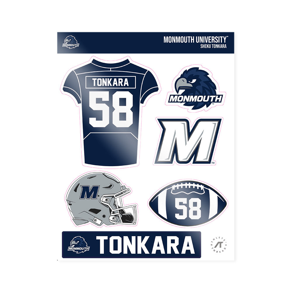 Monmouth - NCAA Football : Sheku Tonkara - Sticker Sheet-0
