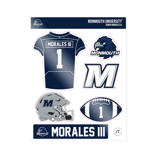 Monmouth - NCAA Football : Edwin Morales III - Sticker Sheet-0
