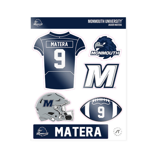 Monmouth - NCAA Football : Jagger Matera - Sticker Sheet-0