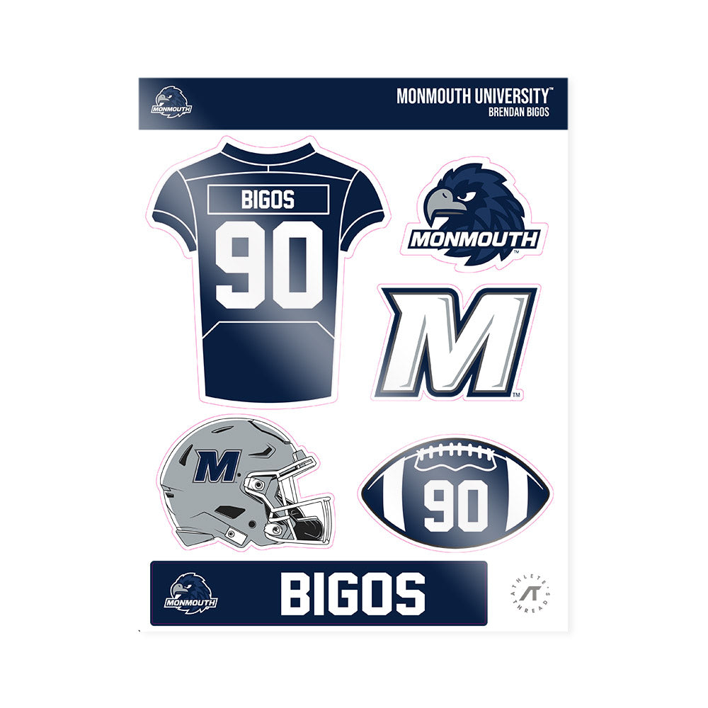 Monmouth - NCAA Football : Brendan Bigos - Sticker Sheet-0