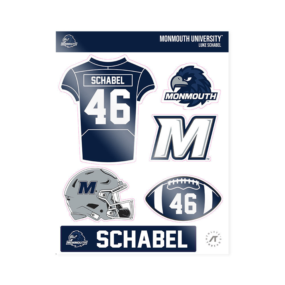 Monmouth - NCAA Football : Luke Schabel - Sticker Sheet-0