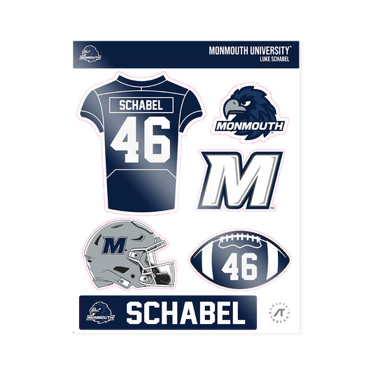 Monmouth - NCAA Football : Luke Schabel - Sticker Sheet-0