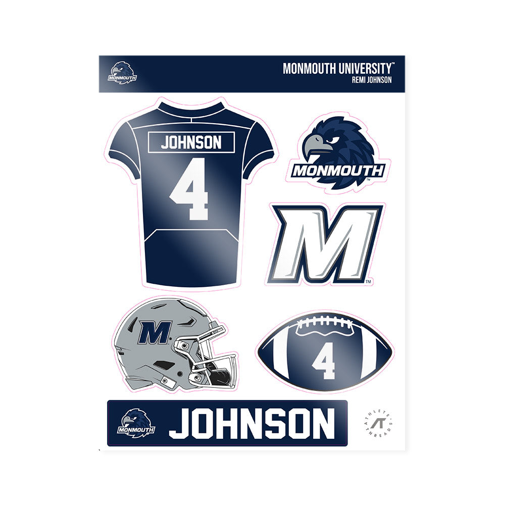 Monmouth - NCAA Football : Remi Johnson - Sticker Sheet-0