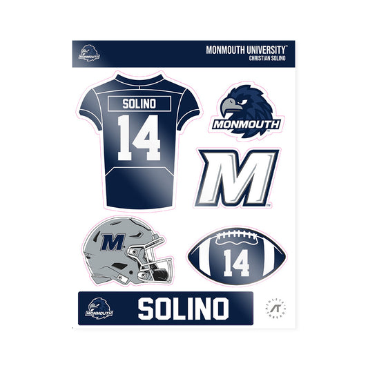 Monmouth - NCAA Football : Christian Solino - Sticker Sheet-0