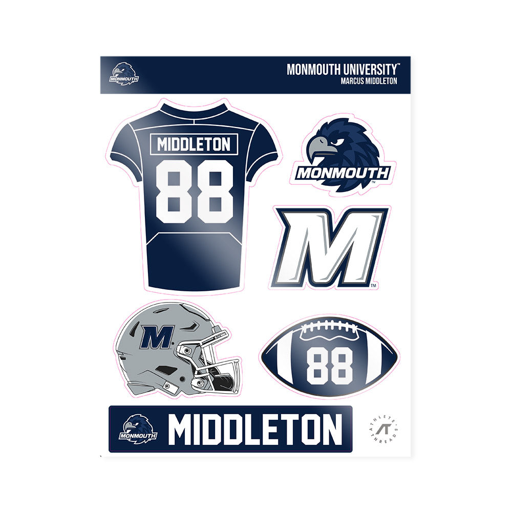 Monmouth - NCAA Football : Marcus Middleton - Sticker Sheet-0