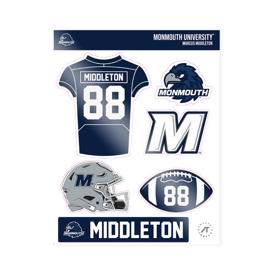 Monmouth - NCAA Football : Marcus Middleton - Sticker Sheet-0
