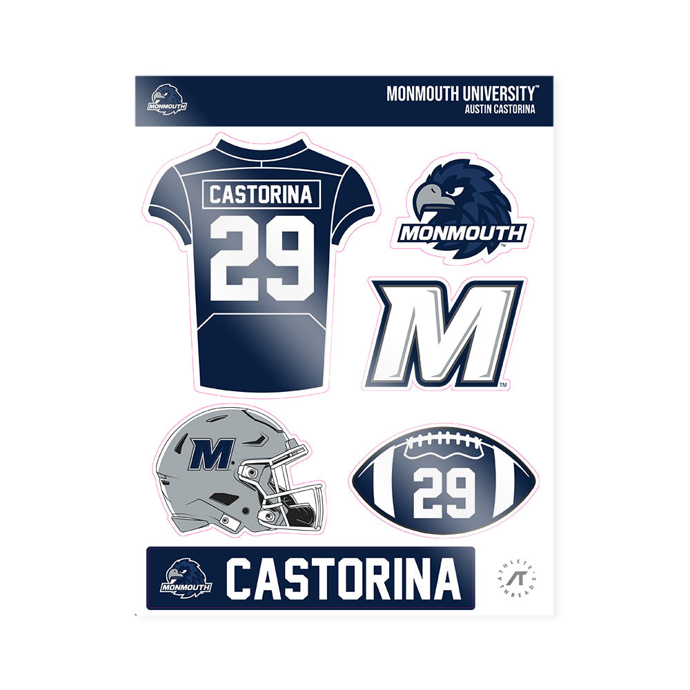 Monmouth - NCAA Football : Austin Castorina - Sticker Sheet-0