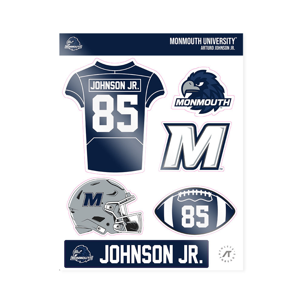 Monmouth - NCAA Football : Arturo Johnson Jr. - Sticker Sheet-0