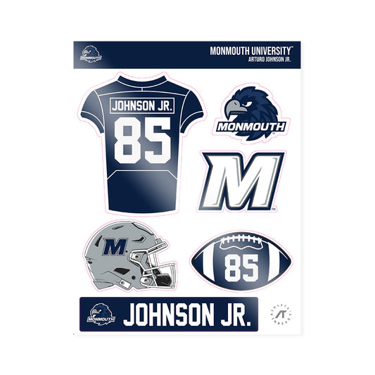 Monmouth - NCAA Football : Arturo Johnson Jr. - Sticker Sheet-0
