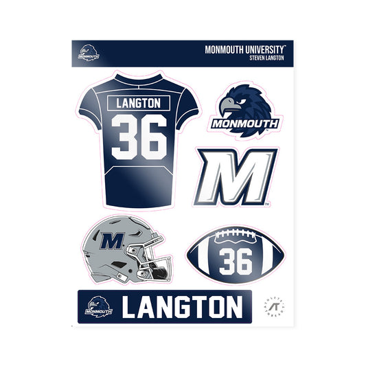 Monmouth - NCAA Football : Steven Langton - Sticker Sheet-0