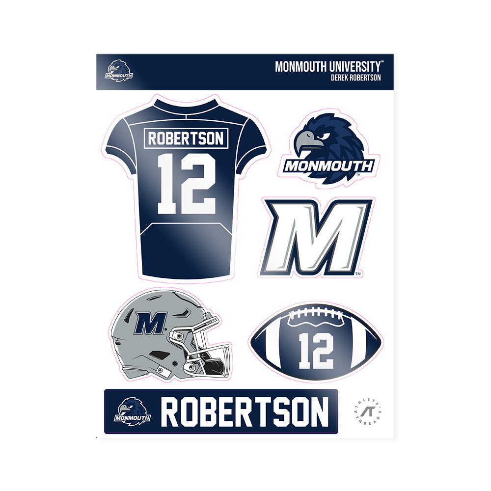 Monmouth - NCAA Football : Derek Robertson - Sticker Sheet-0