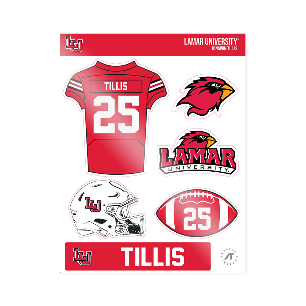 Lamar - NCAA Football : Jonavon Tillis - Sticker Sheet-0