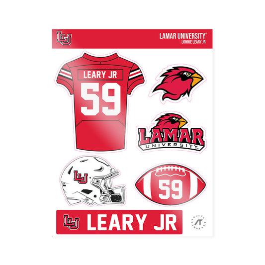 Lamar - NCAA Football : Lonnie Leary Jr - Sticker Sheet-0