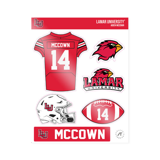 Lamar - NCAA Football : Aiden McCown - Sticker Sheet-0