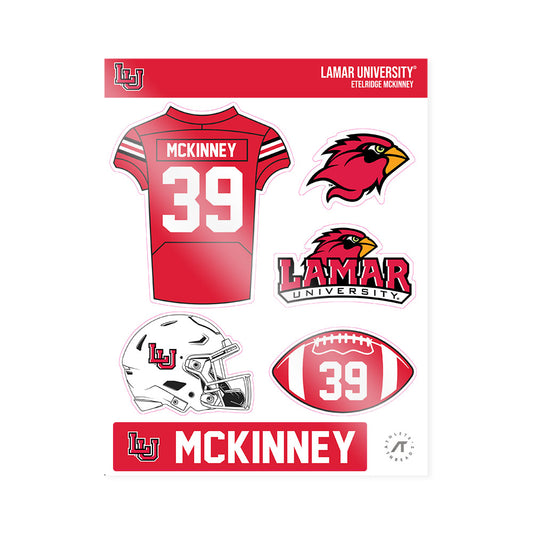 Lamar - NCAA Football : Etelridge McKinney - Sticker Sheet-0