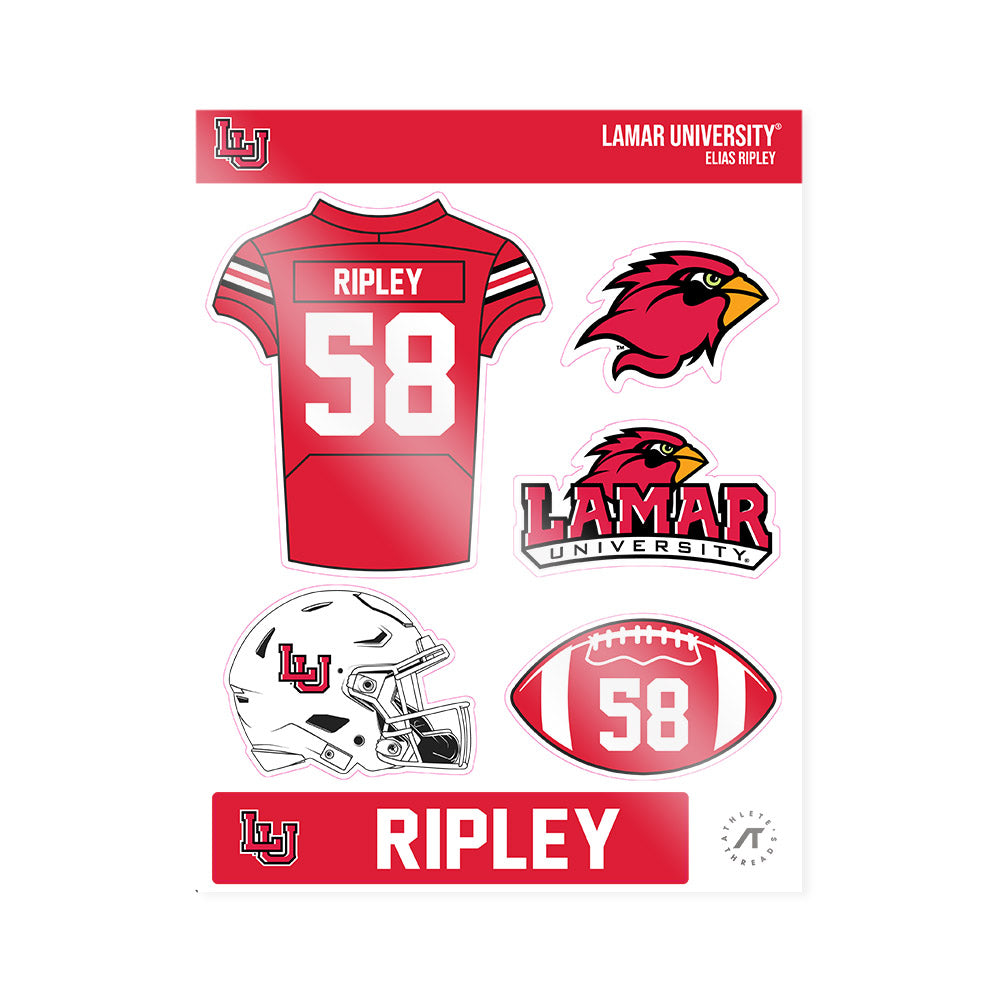 Lamar - NCAA Football : Elias Ripley - Sticker Sheet-0