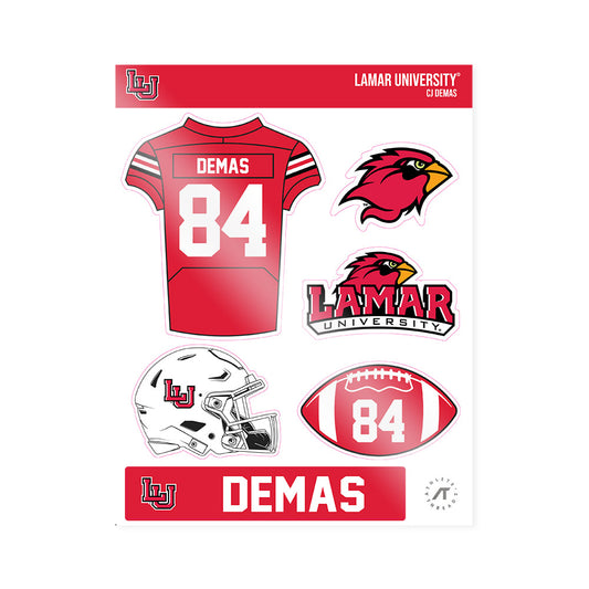 Lamar - NCAA Football : CJ DeMas - Sticker Sheet-0