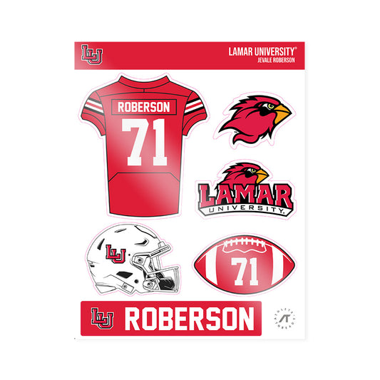 Lamar - NCAA Football : Jevale Roberson - Sticker Sheet-0