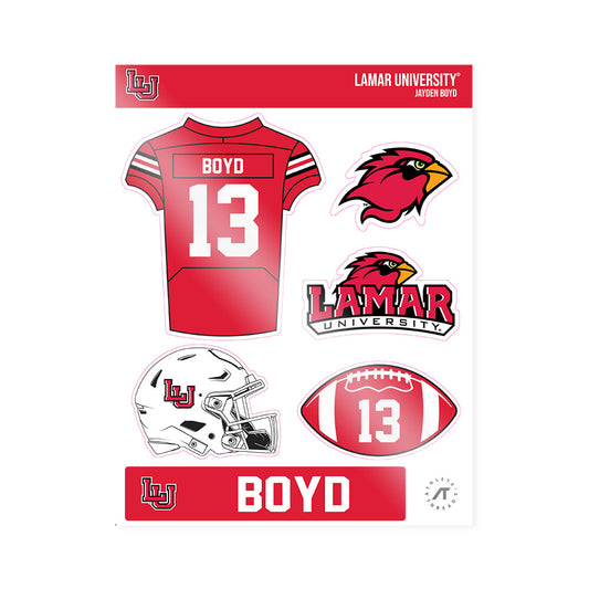 Lamar - NCAA Football : Jayden Boyd - Sticker Sheet-0