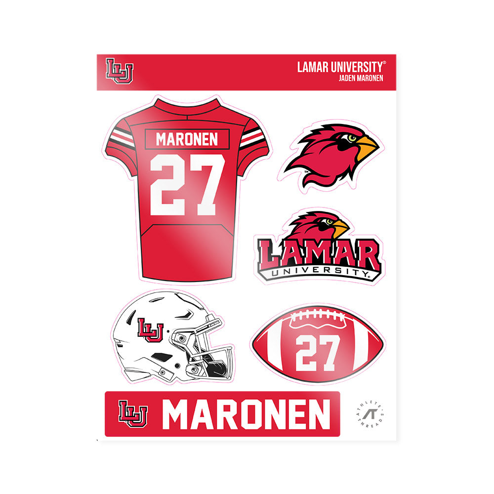 Lamar - NCAA Football : Jaden Maronen - Sticker Sheet-0