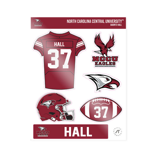 NCCU - NCAA Football : Daunte Hall - Sticker Sheet-0