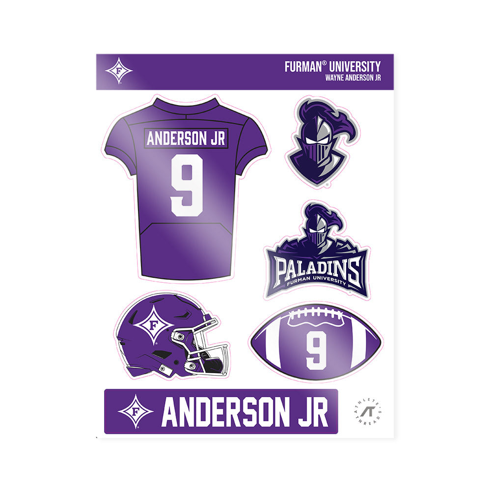 Furman - NCAA Football : Wayne Anderson Jr - Sticker Sheet-0