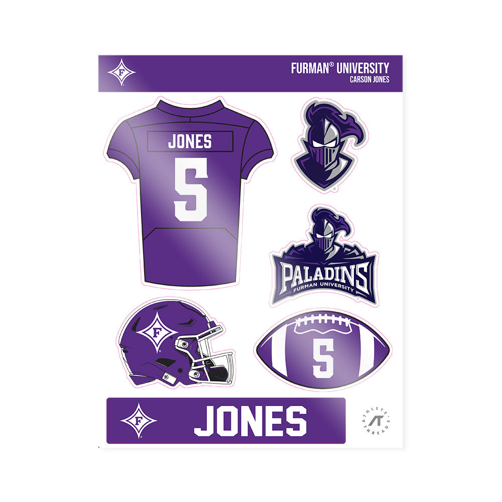 Furman - NCAA Football : Carson Jones - Sticker Sheet-0