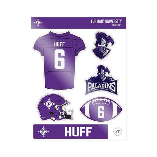 Furman - NCAA Football : Tyler Huff - Sticker Sheet-0